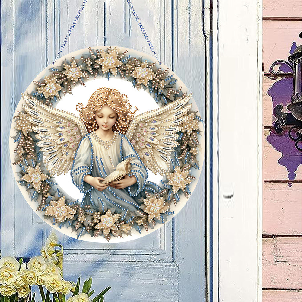 Angel Girl Single-Sided Diamond Painting Hanging Pendant for Home Wall Decor(#6)