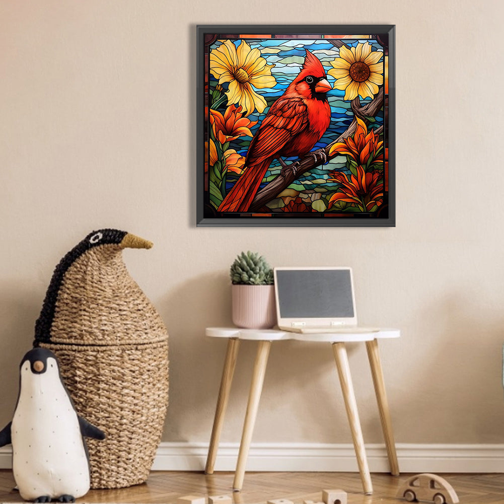 Flowers And Cardinals - Full Square AB Drill Diamond Painting 30*30CM