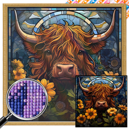 Flowers And Cows - Full Square AB Drill Diamond Painting 30*30CM