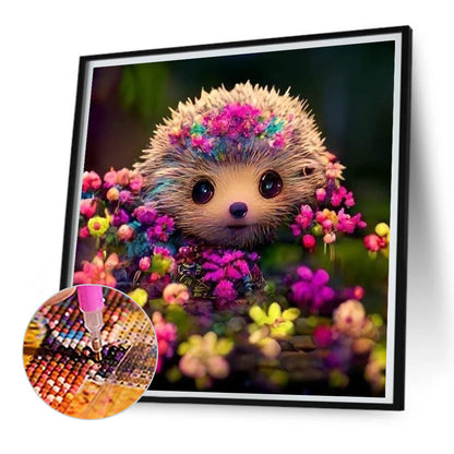 Flowers And Hedgehogs - Full Square AB Drill Diamond Painting 30*30CM