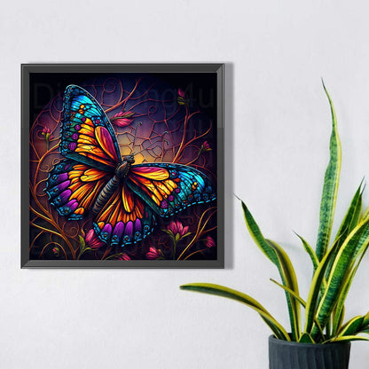 Flowers And Butterflies - Full Square AB Drill Diamond Painting 30*30CM