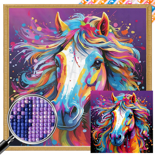 Colorful Horse - Full Square AB Drill Diamond Painting 30*30CM