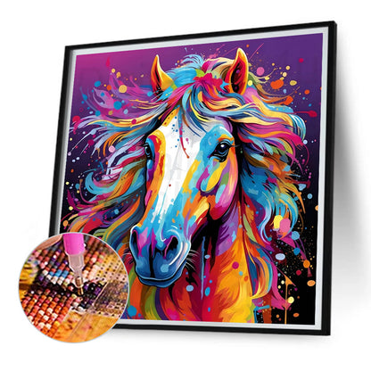 Colorful Horse - Full Square AB Drill Diamond Painting 30*30CM