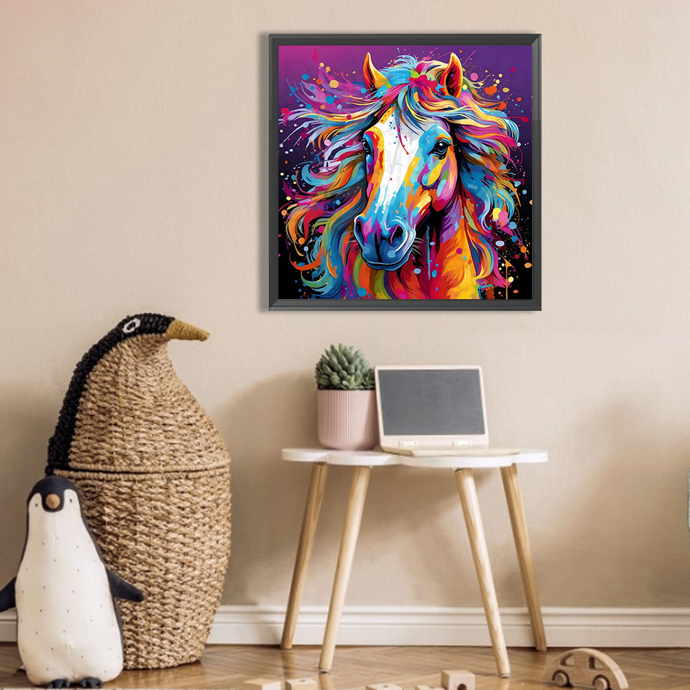 Colorful Horse - Full Square AB Drill Diamond Painting 30*30CM