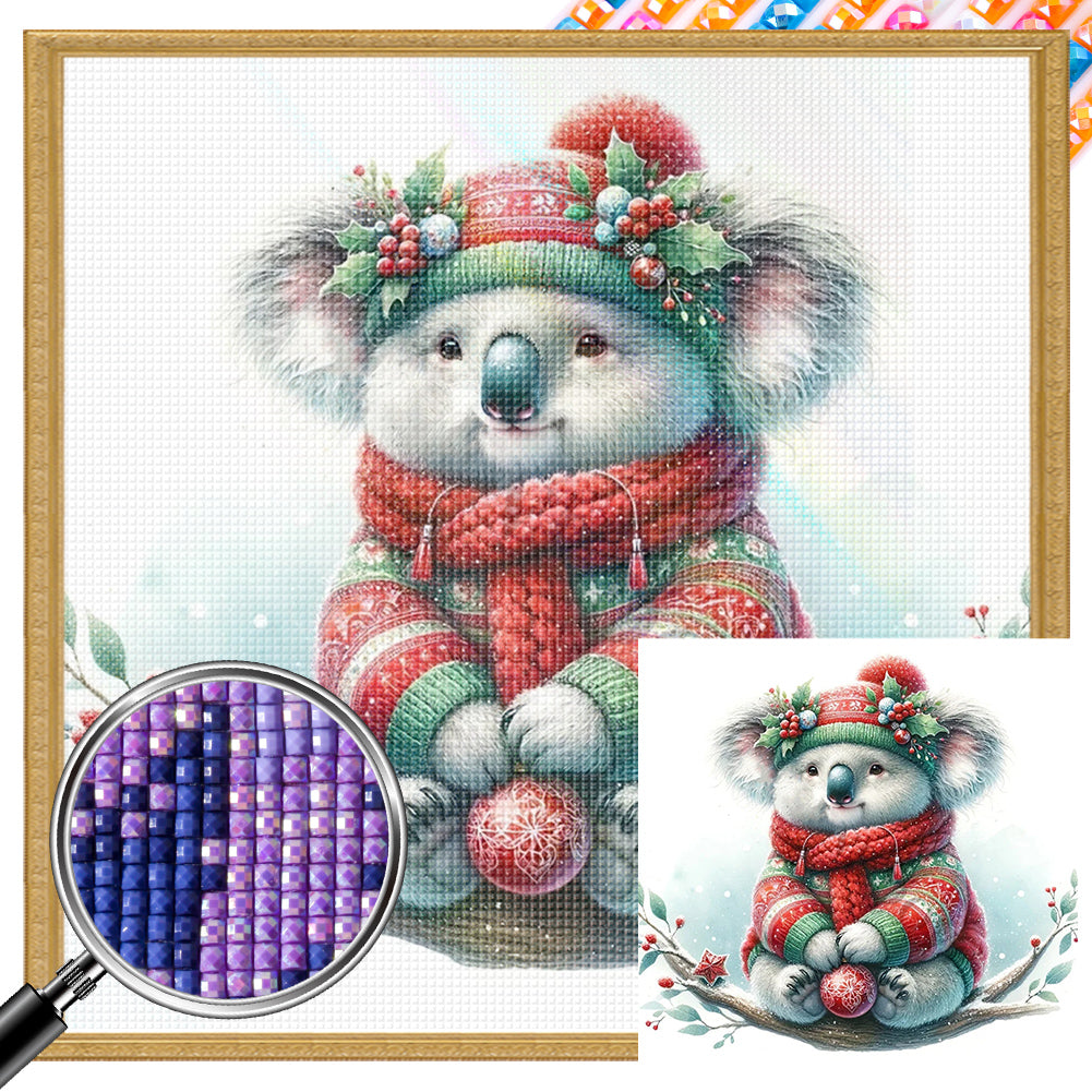 Christmas Koala - Full Square AB Drill Diamond Painting 30*30CM