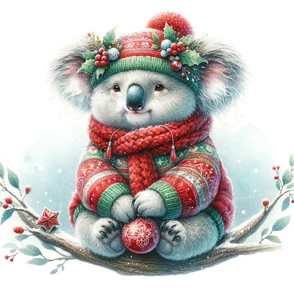 Christmas Koala - Full Square AB Drill Diamond Painting 30*30CM