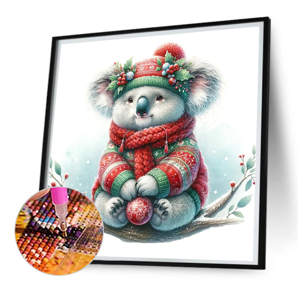 Christmas Koala - Full Square AB Drill Diamond Painting 30*30CM