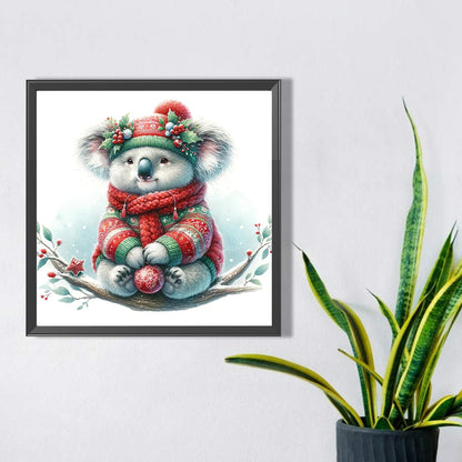 Christmas Koala - Full Square AB Drill Diamond Painting 30*30CM