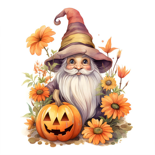 Pumpkin Gnome - Full Round Drill Diamond Painting 40*40CM