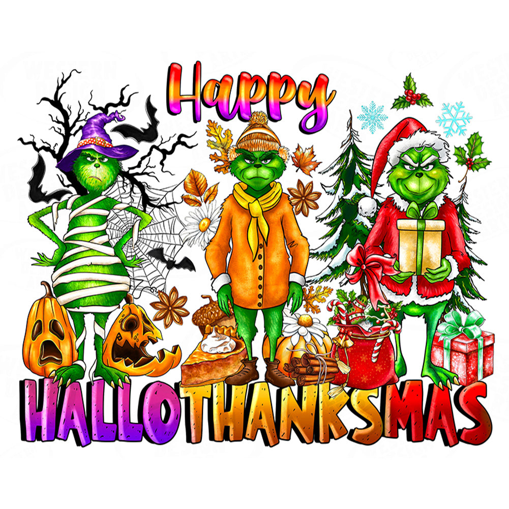 Grinch - Full Round Drill Diamond Painting 50*40CM