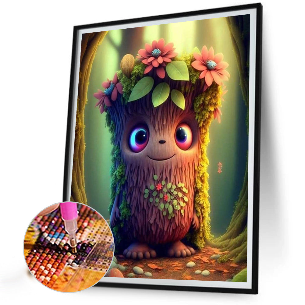 Cute Little Tree Spirit - Full Round Drill Diamond Painting 40*50CM