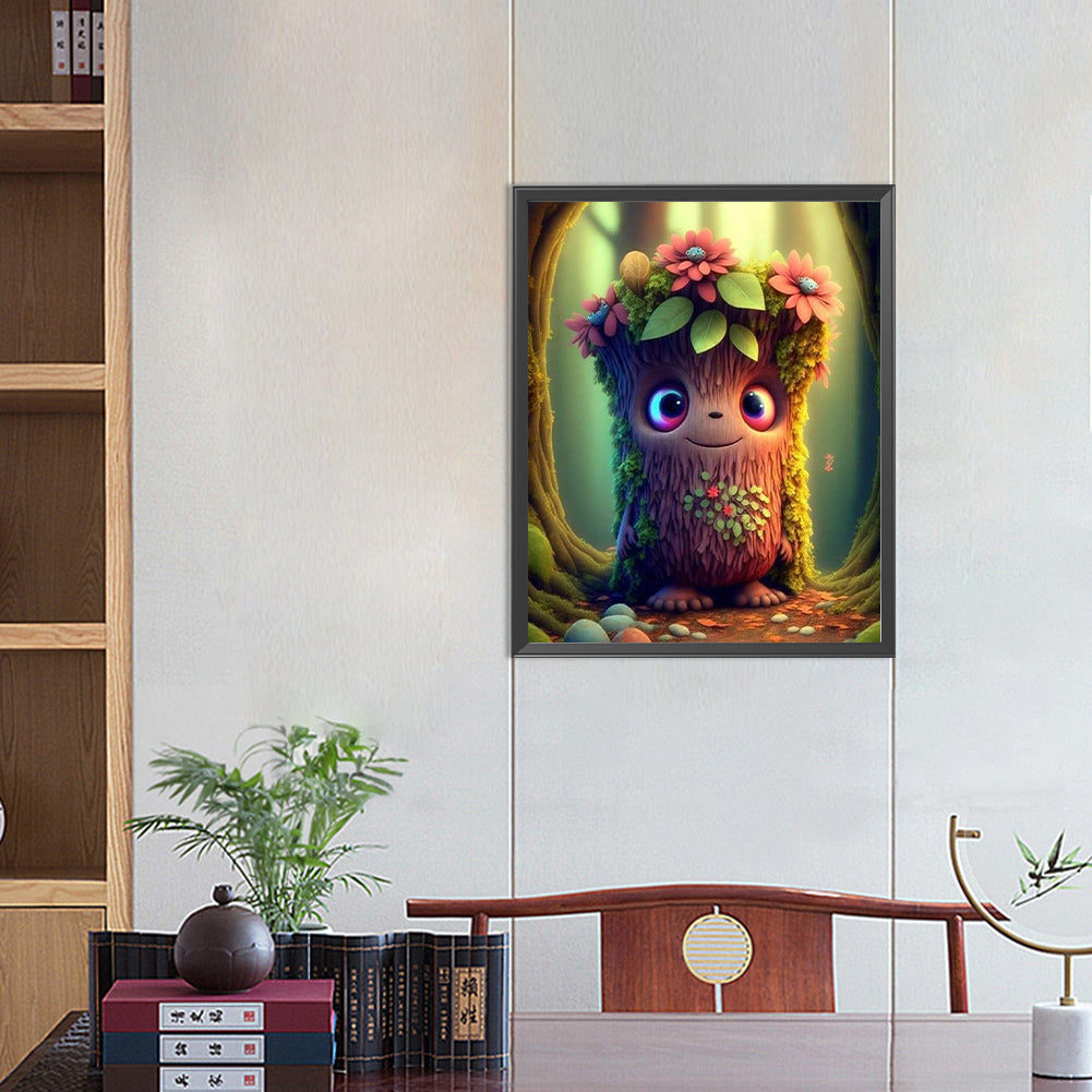 Cute Little Tree Spirit - Full Round Drill Diamond Painting 40*50CM