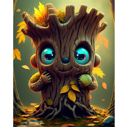 Cute Little Tree Spirit - Full Round Drill Diamond Painting 40*50CM