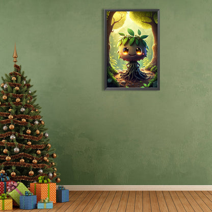 Cute Tree Spirit - Full Round Drill Diamond Painting 40*60CM