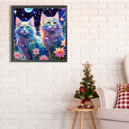 Cat - Full Square Drill Diamond Painting 30*30CM