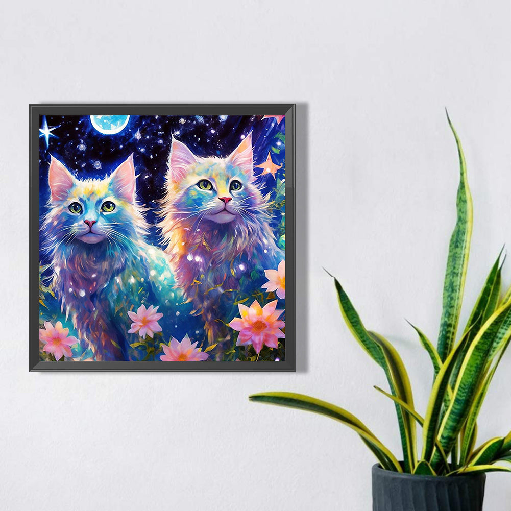 Cat - Full Square Drill Diamond Painting 30*30CM