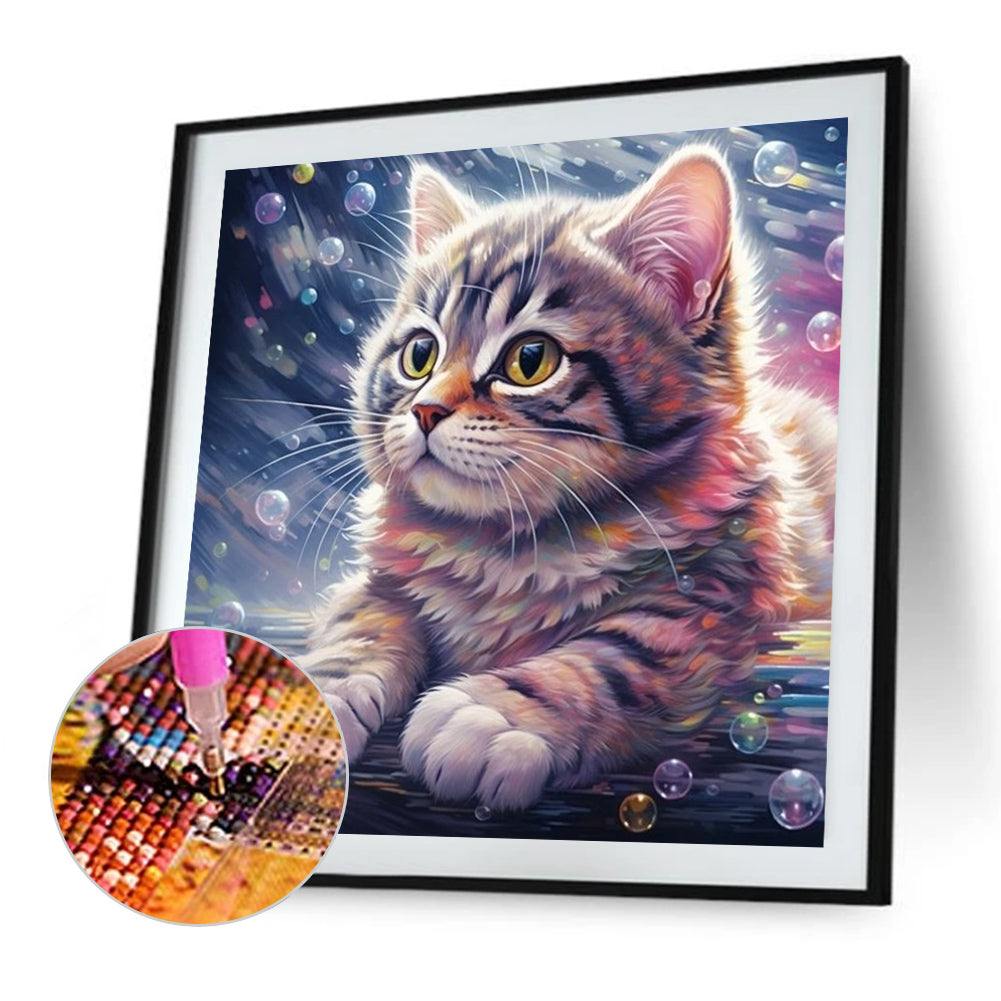 Cat - Full Square Drill Diamond Painting 30*30CM