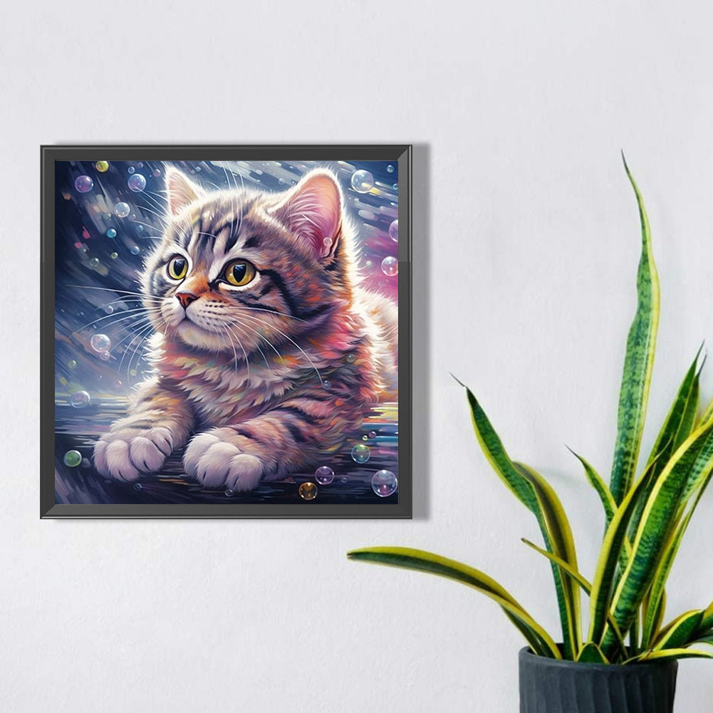 Cat - Full Square Drill Diamond Painting 30*30CM