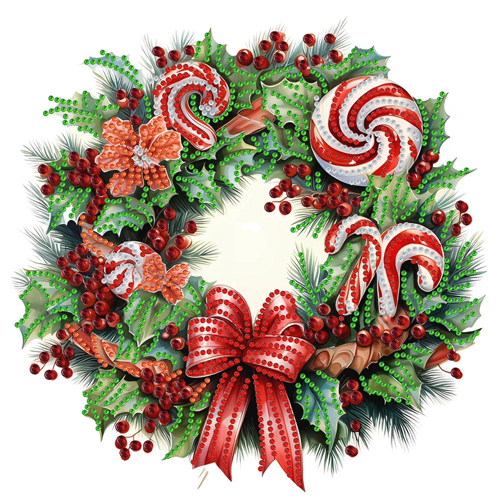 Christmas Wreath - Special Shaped Drill Diamond Painting 30*30CM