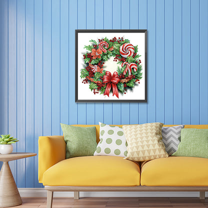 Christmas Wreath - Special Shaped Drill Diamond Painting 30*30CM