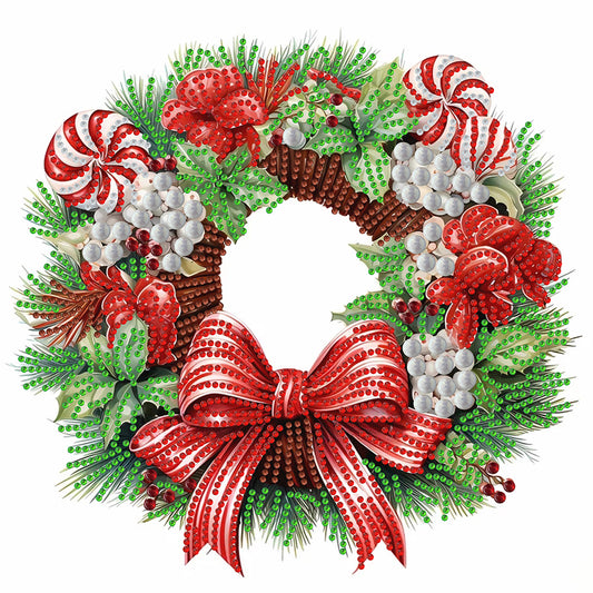 Christmas Wreath - Special Shaped Drill Diamond Painting 30*30CM