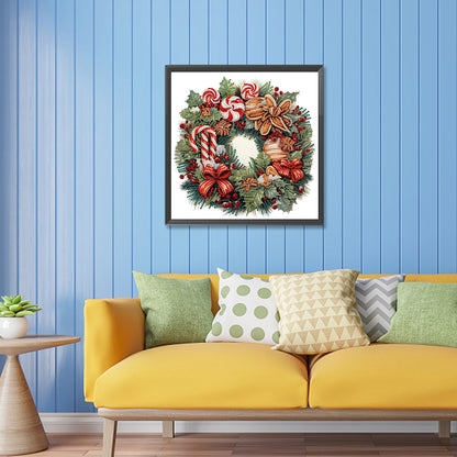 Christmas Wreath - Special Shaped Drill Diamond Painting 30*30CM