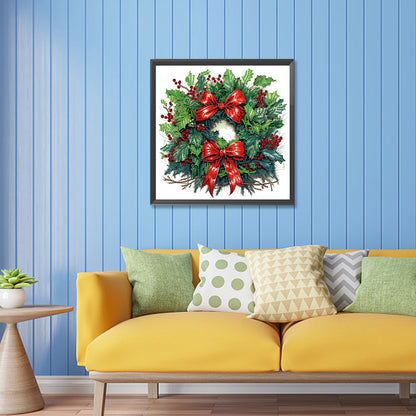 Christmas Wreath - Special Shaped Drill Diamond Painting 30*30CM