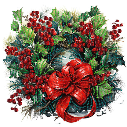 Christmas Wreath - Special Shaped Drill Diamond Painting 30*30CM