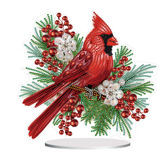 Acrylic Cardinal Diamonds Painting Desktop Decorations for Adults Beginner