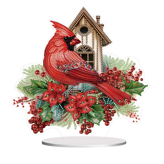 Acrylic Cardinal Diamonds Painting Desktop Decorations for Adults Beginner