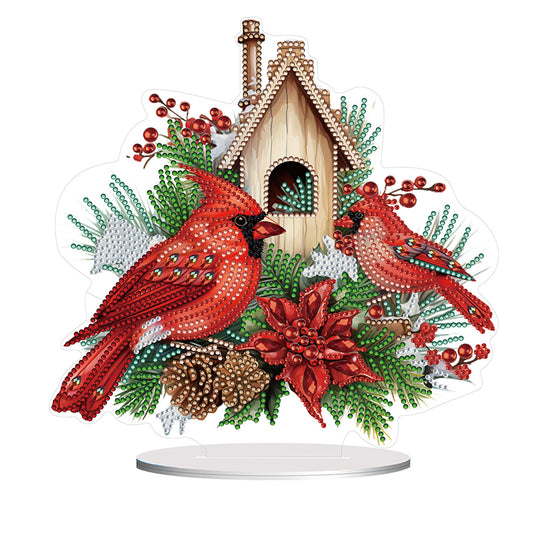 Acrylic Cardinal Diamonds Painting Desktop Decorations for Adults Beginner