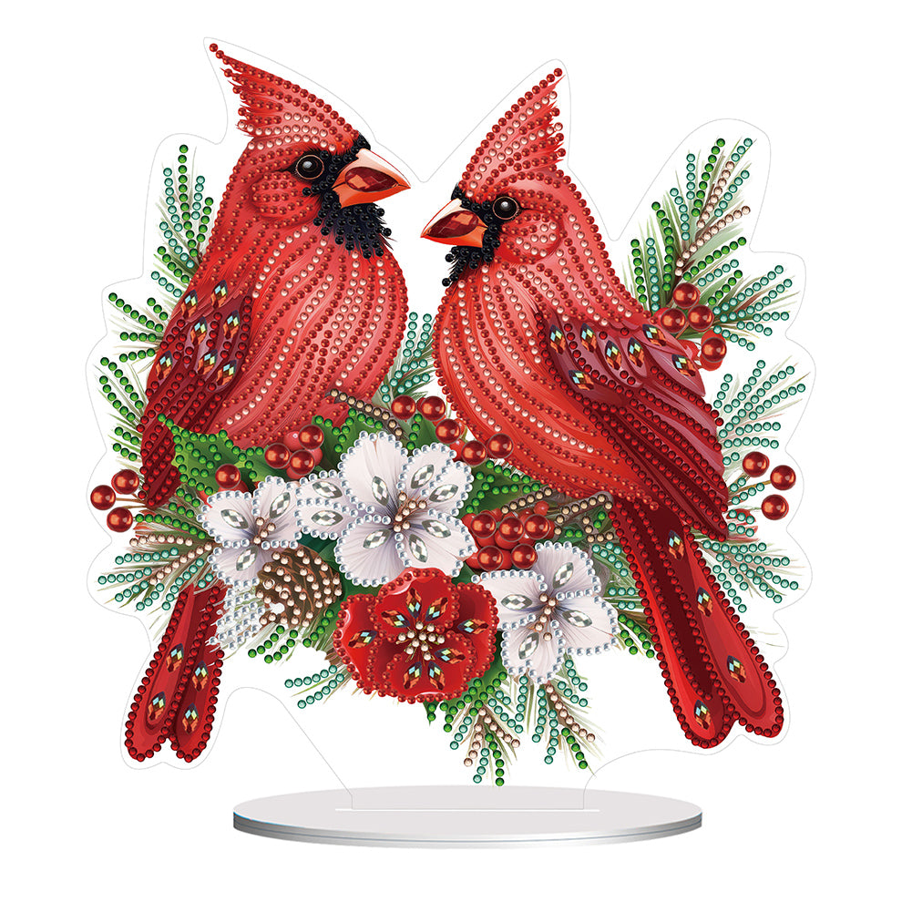 Acrylic Cardinal Diamonds Painting Desktop Decorations for Adults Beginner