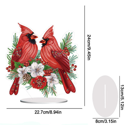 Acrylic Cardinal Diamonds Painting Desktop Decorations for Adults Beginner