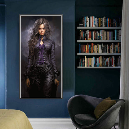 Brunette Lady - 11CT Stamped Cross Stitch 40*80CM