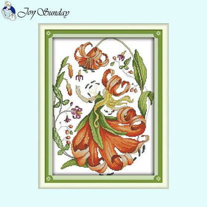 September Flower Fairy - 14CT Stamped Cross Stitch 31*40CM