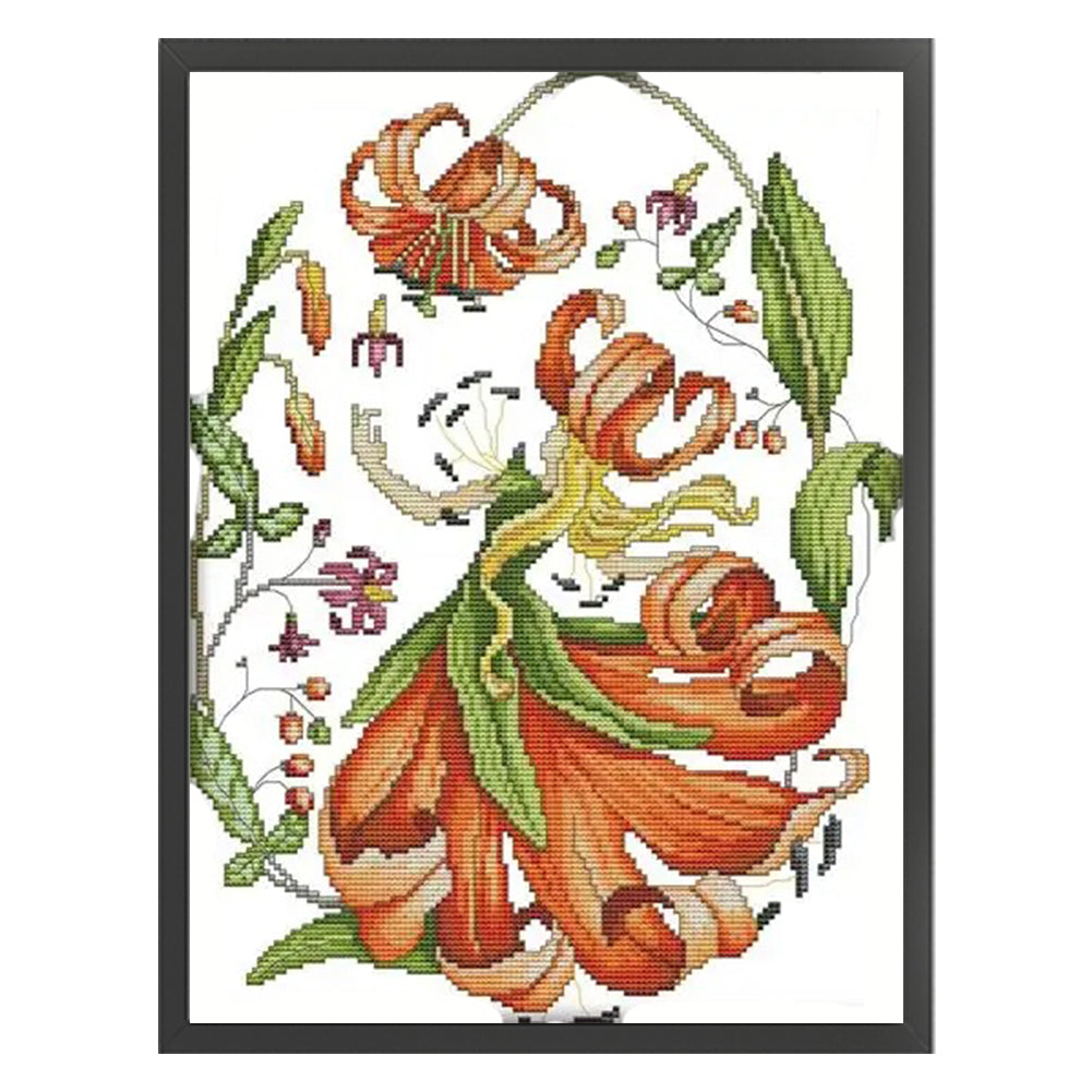 September Flower Fairy - 14CT Stamped Cross Stitch 31*40CM