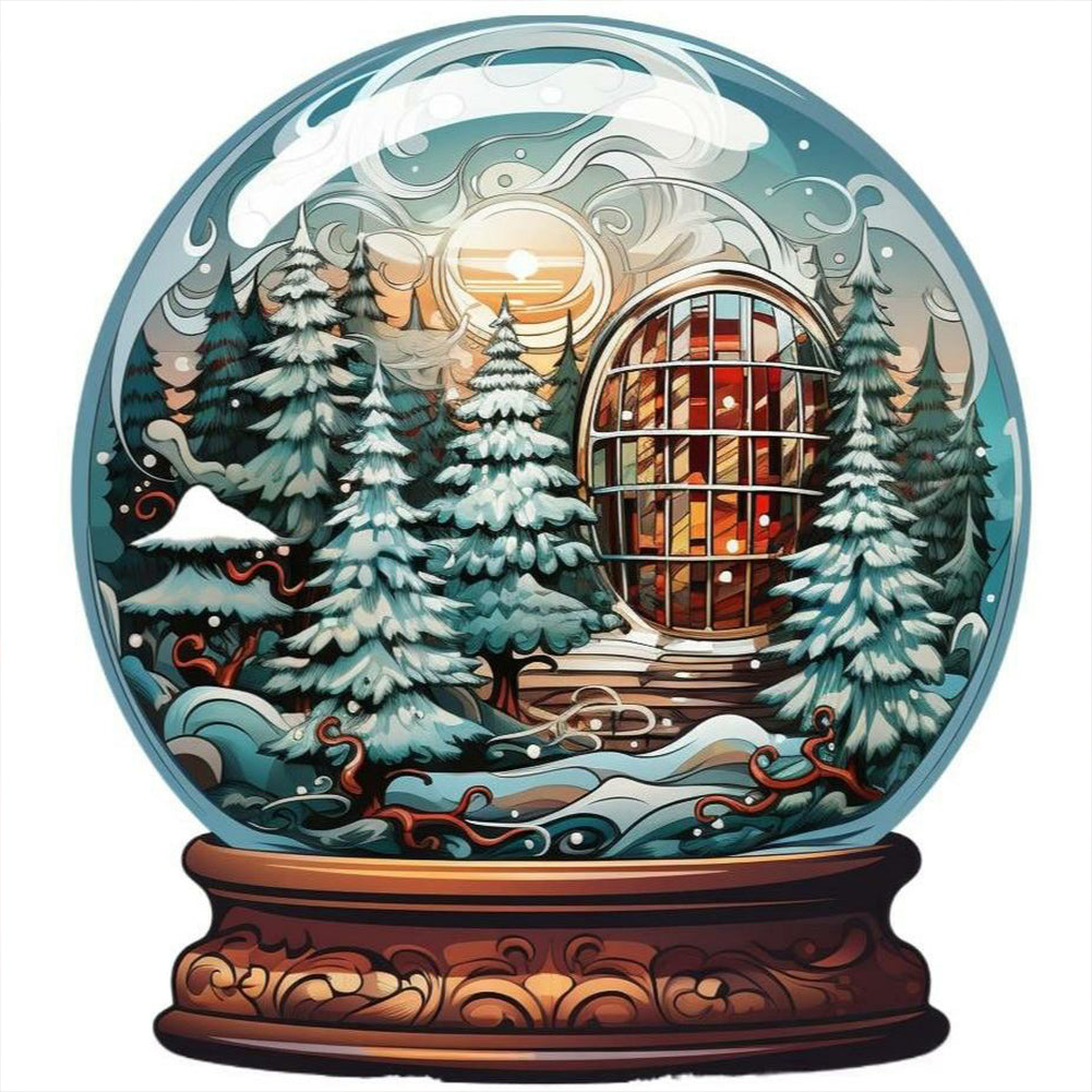 Christmas Crystal Ball - Full Round Drill Diamond Painting 30*30CM