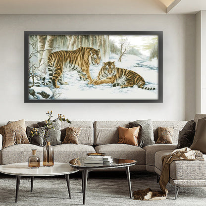 Tiger - 14CT Stamped Cross Stitch 163*89CM