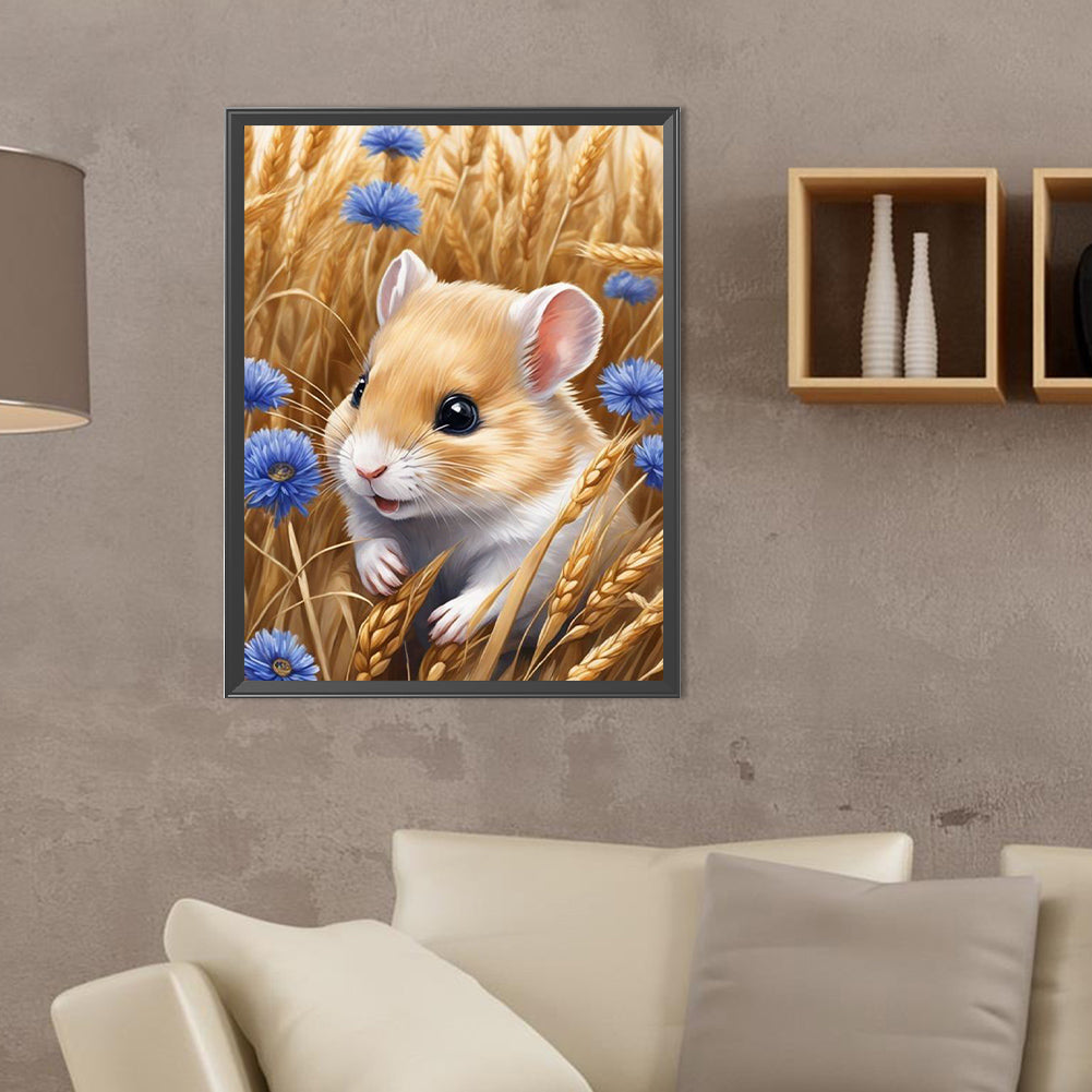 Mouse In Grass - Full Round Drill Diamond Painting 30*40CM