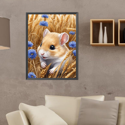 Mouse In Grass - Full Round Drill Diamond Painting 30*40CM