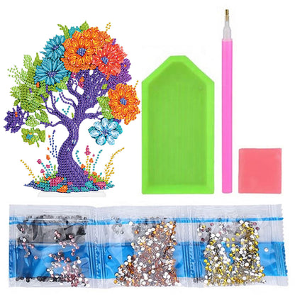 Acrylic Flower Tree Diamonds Painting Desktop Decor for Office Desktop Decor