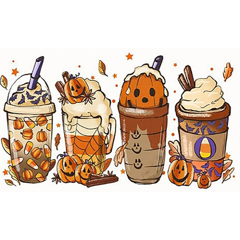 Halloween Drinks - Full Round Drill Diamond Painting 50*30CM