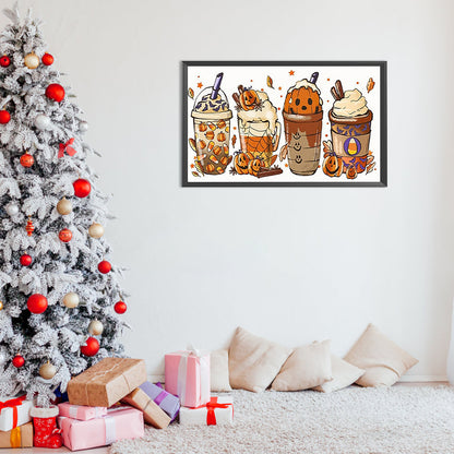 Halloween Drinks - Full Round Drill Diamond Painting 50*30CM