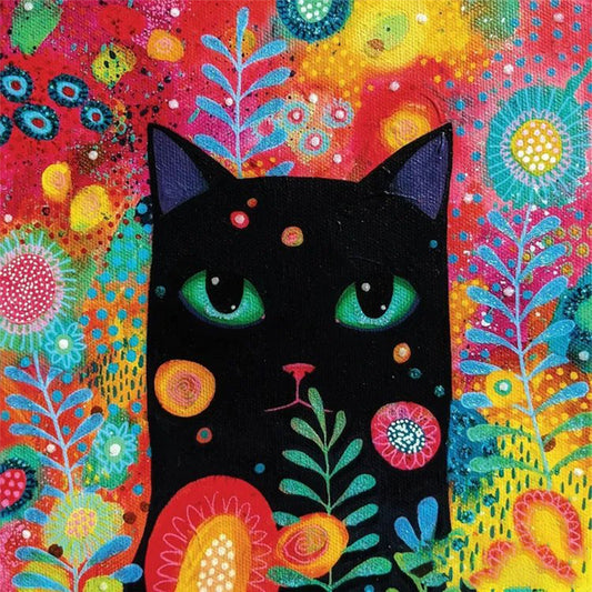 Simplify Cat - 11CT Stamped Cross Stitch 50*50CM