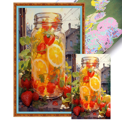 Fruit Bottle - 11CT Stamped Cross Stitch 40*65CM