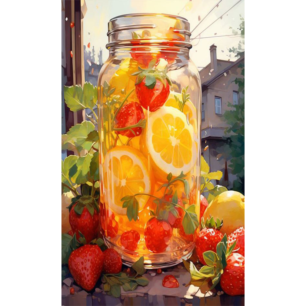 Fruit Bottle - 11CT Stamped Cross Stitch 40*65CM