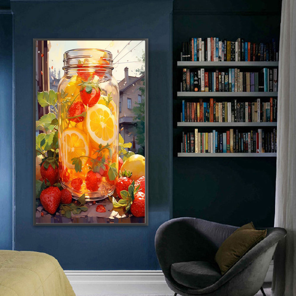 Fruit Bottle - 11CT Stamped Cross Stitch 40*65CM