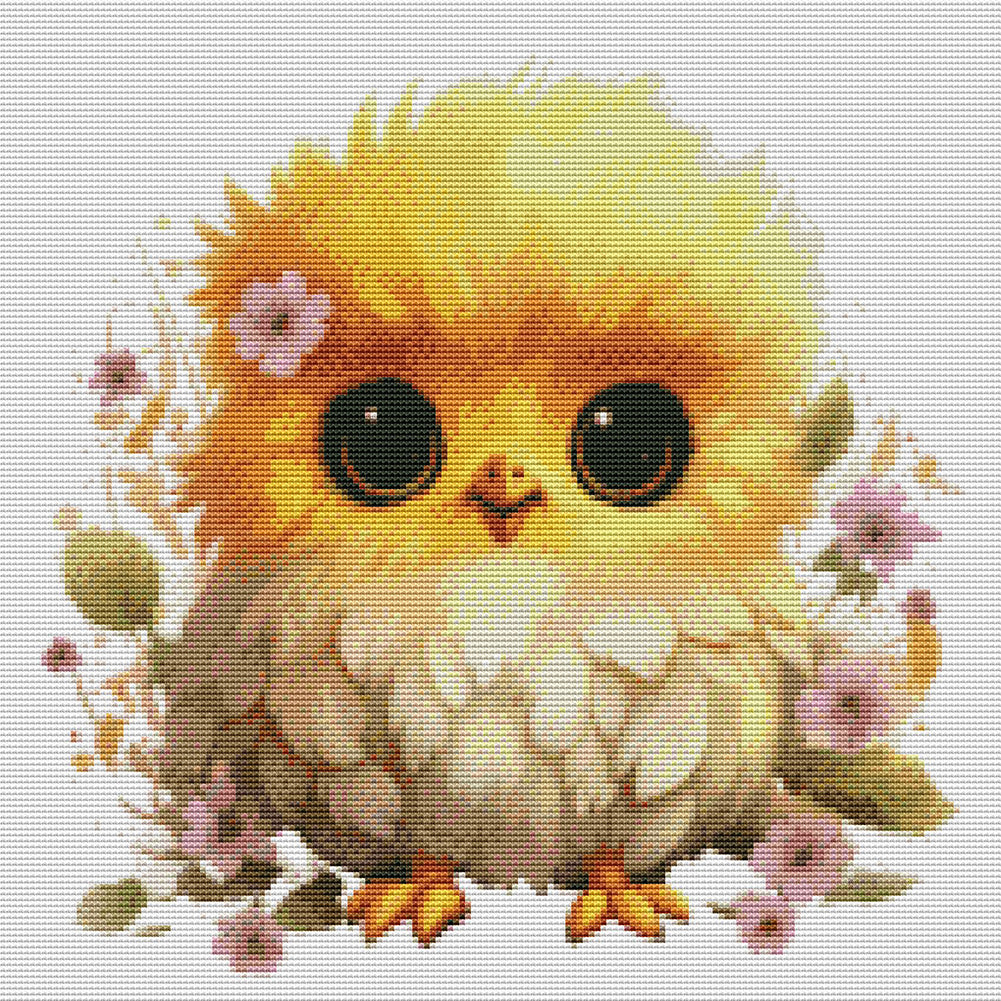 Cute Chick - 18CT Stamped Cross Stitch 30*30CM(Joy Sunday)