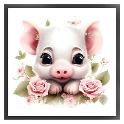 Cute Pig - 18CT Stamped Cross Stitch 30*30CM(Joy Sunday)