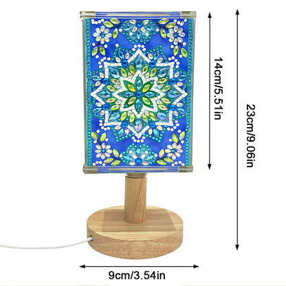 Special Shaped Crystal Drawing Kit Bedside Night Light USB Charge (Mandala #3)